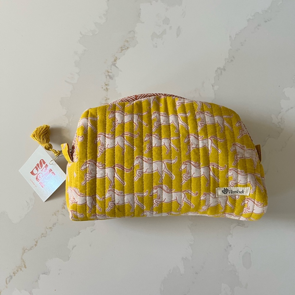Hemlock Horses on the Horizon Zipper Pouch NWT